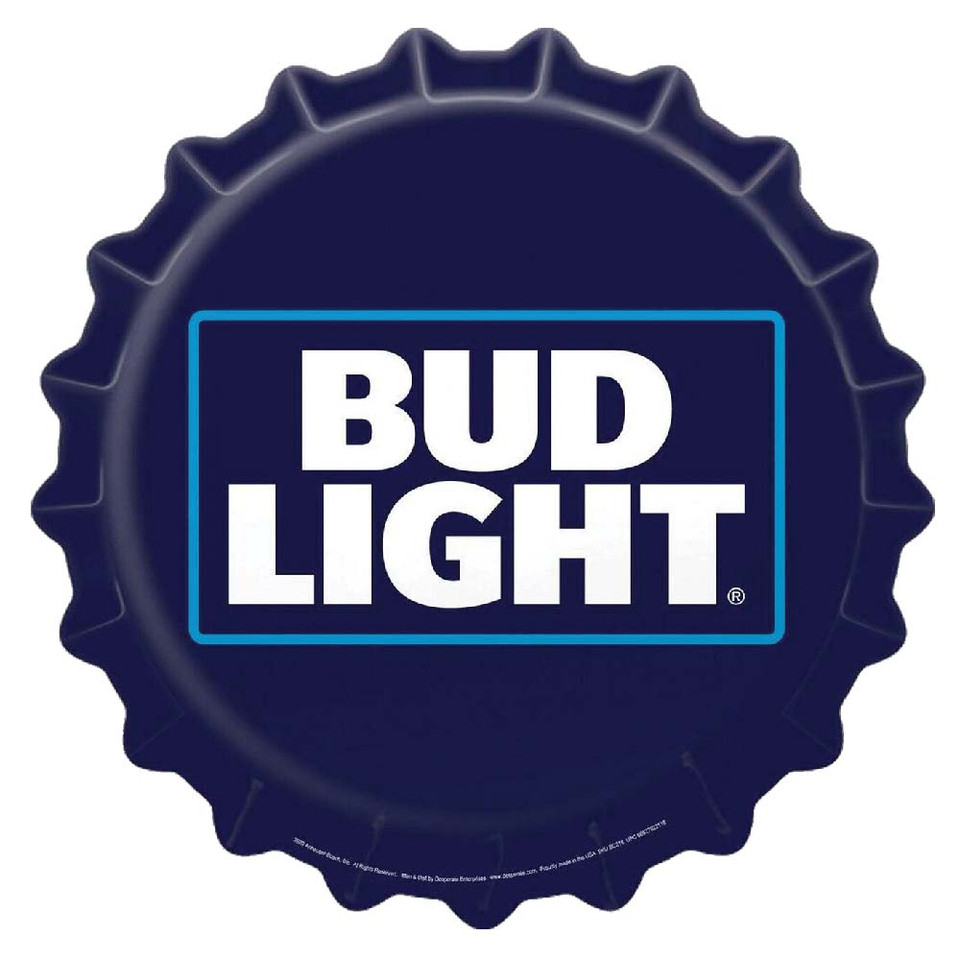Bud Light Bottle Cap Metal Sign Main Image