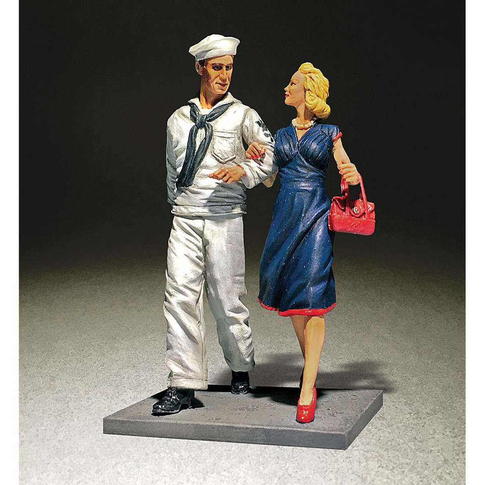2-Piece "Shore Leave" Sailor and Woman 1/30 Figure Set Main Image