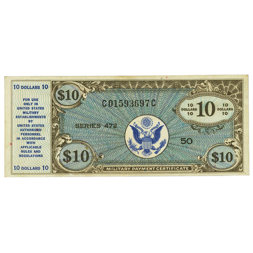 Series 472 MPC Korean War 10 Cent Note Main Image
