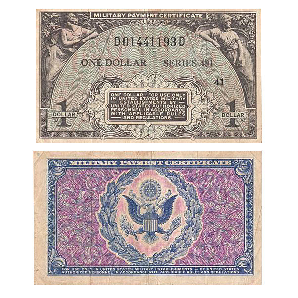 Korean War Series 481 $1 MPC Note Main Image