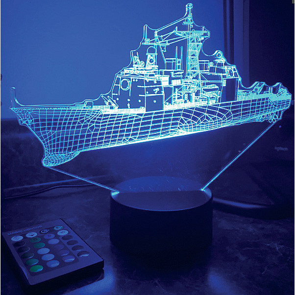 Ticonderoga-Class Cruiser 3D Color Lamp with Remote Main Image