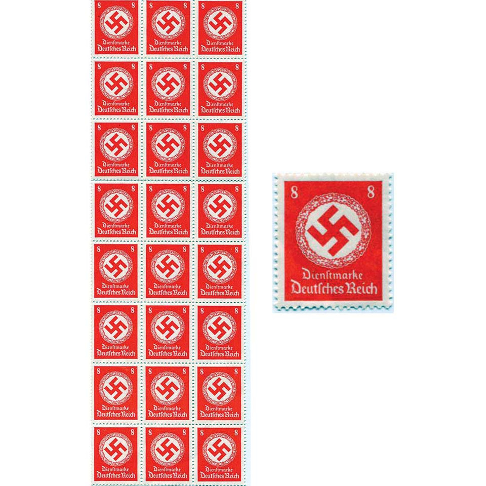 Nazi Germany 6 Reichspfenig Revenue Stamp Sheet Main Image