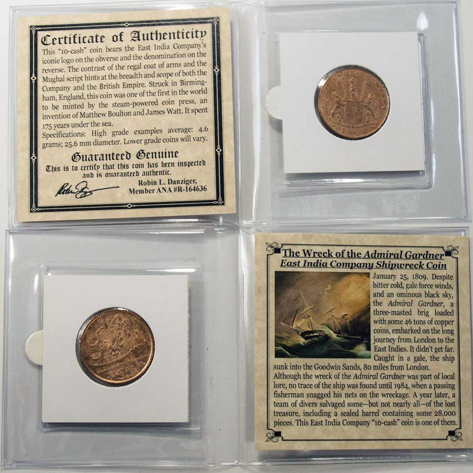 10 Cash Coin of East India Company Main Image