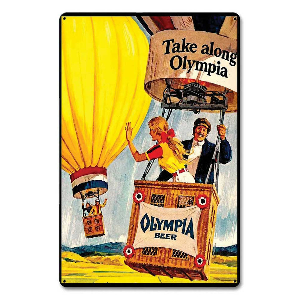 Olympia Beer Balloon 18 x 12 Metal Sign Main Image