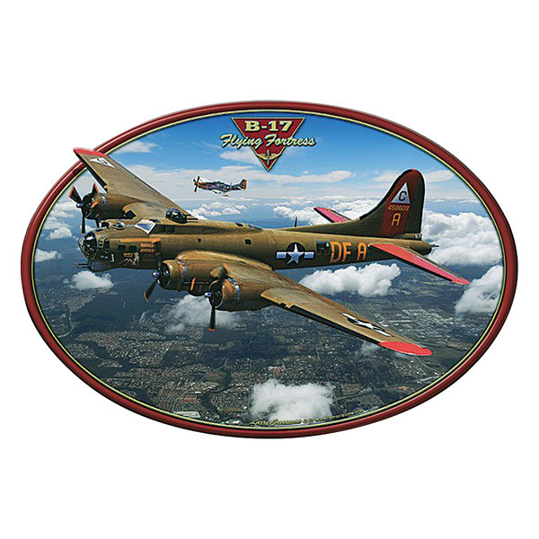 B-17 Flying Fortress Oval Metal Sign Main Image