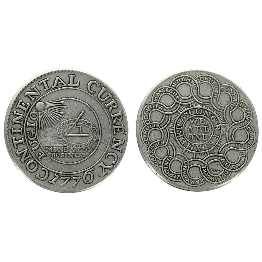 1776 Continental Silver Dollar Replica Coin Main Image