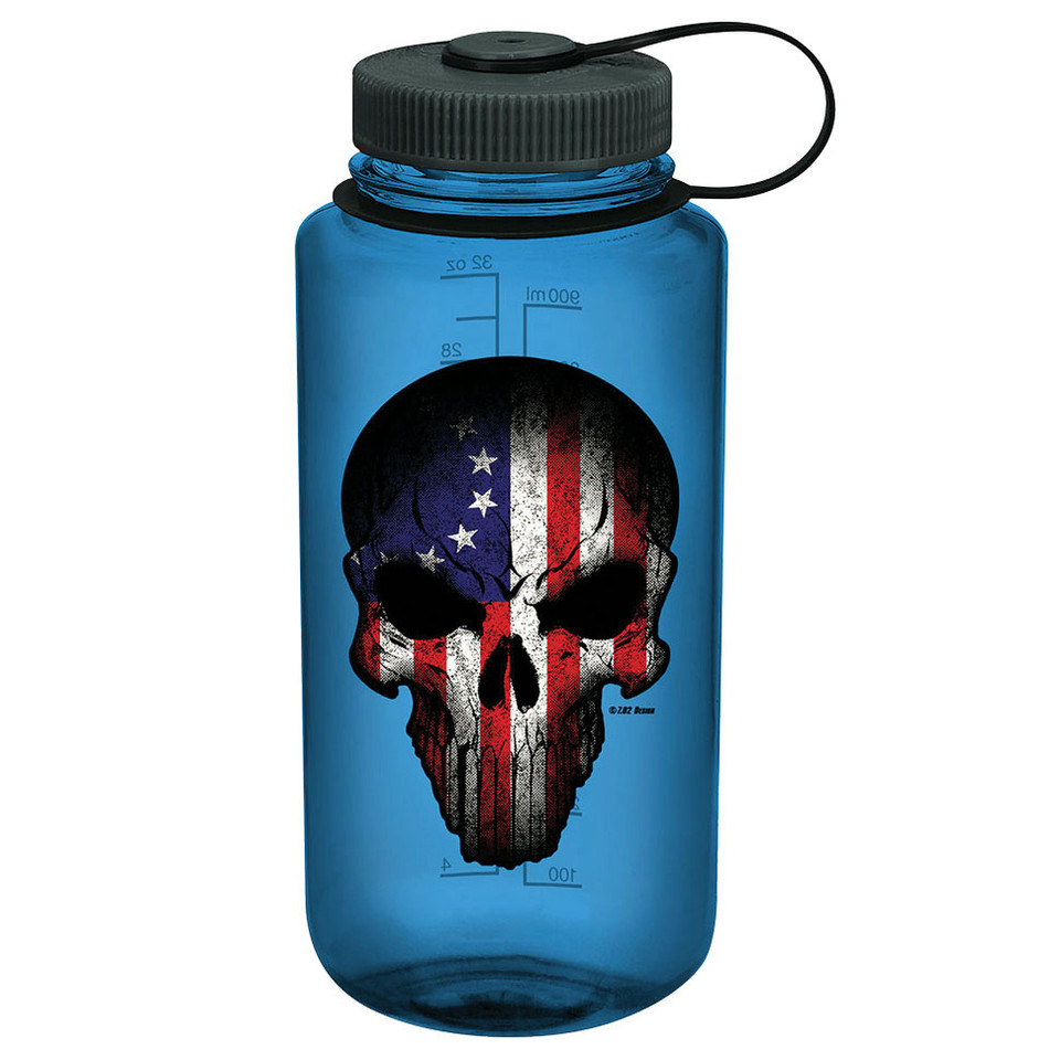 Betsy Ross Skull Water Bottle Main Image