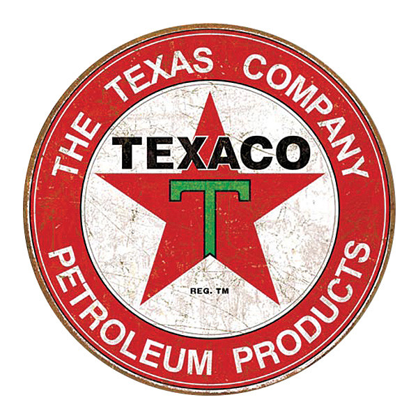 Texaco Motor Oil Round Metal Sign Main Image