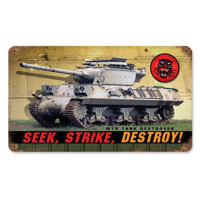 M10 Tank Destroyer Metal Sign Main Image