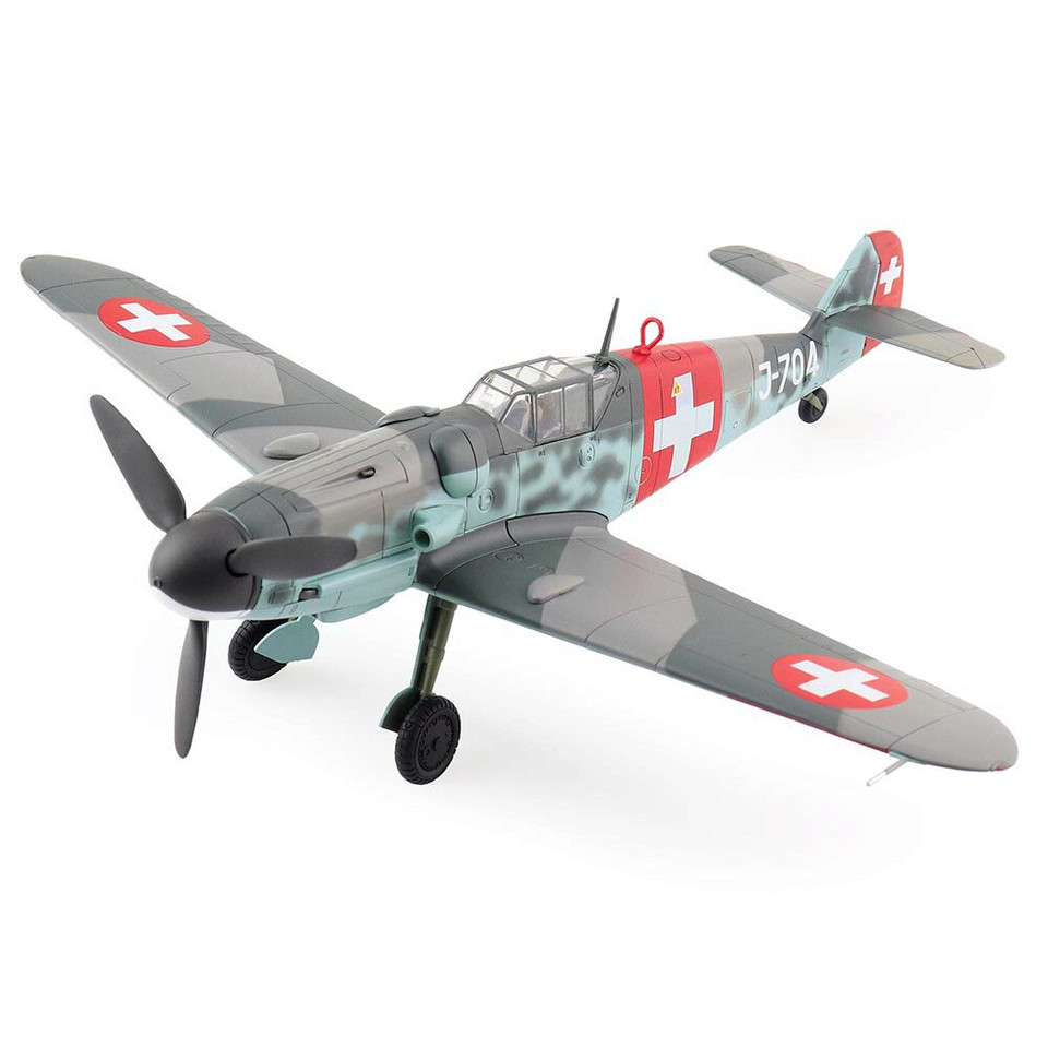 BF 109G-6 1/48 Die Cast Model - HA8757 7 Fliegerkompanie, Swiss Air Force, 1944 Main Image