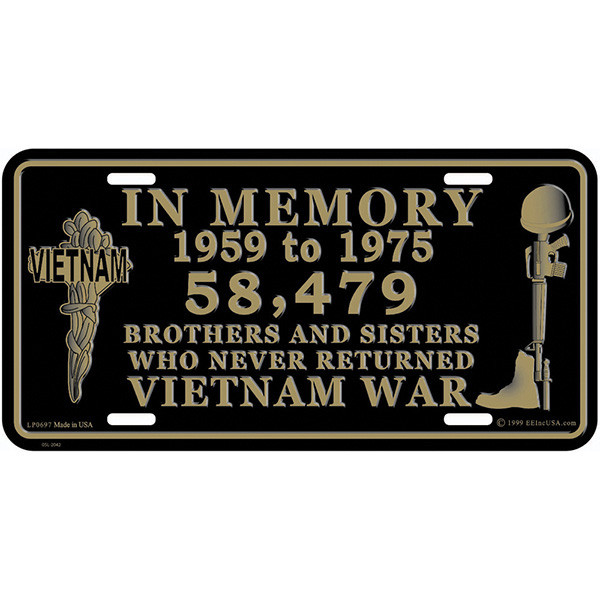 In Memory Of Metal License Plate Main Image