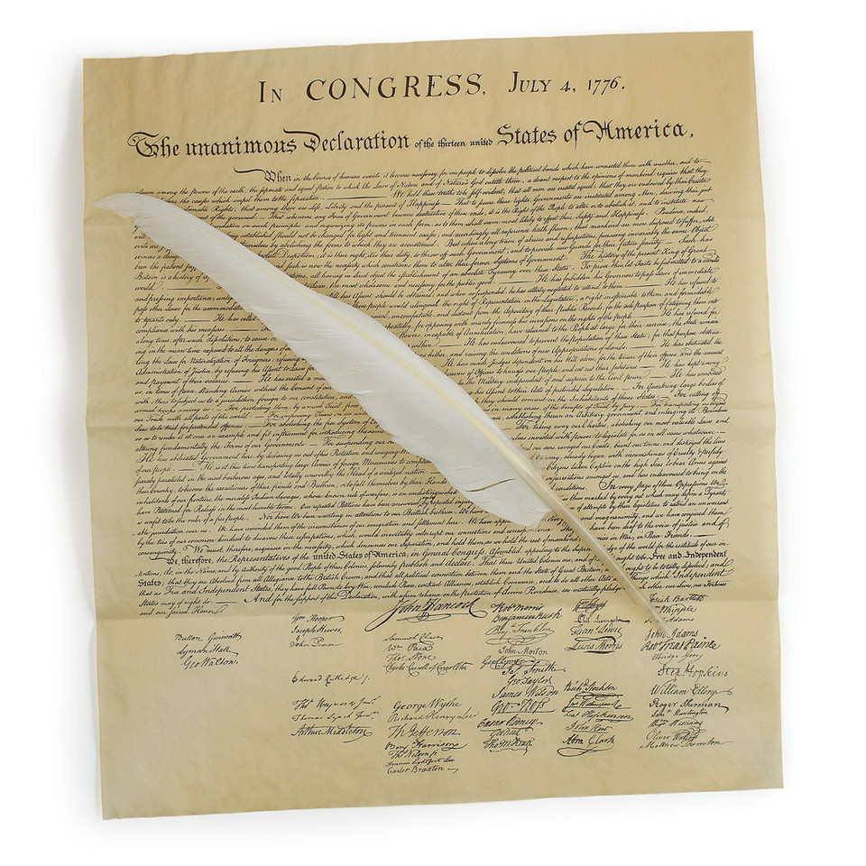Declaration of Independence with Quill Pen Main Image
