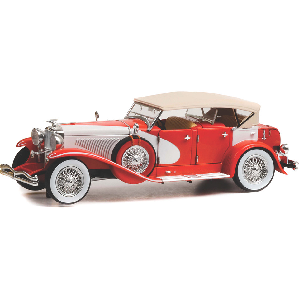 DUESENBERG II SJ TOP UP 1/18 Die Cast Model- RED & WHITE Main Image