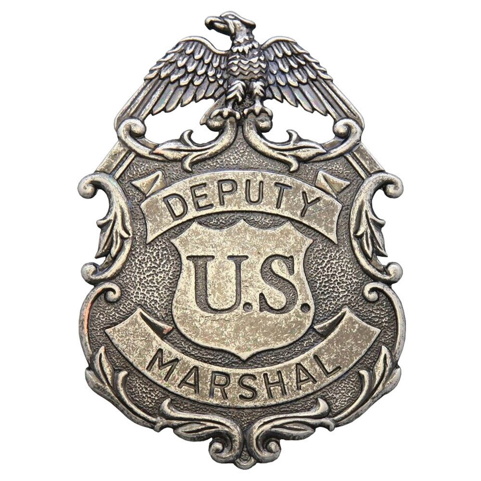 Deputy U.S. Marshal Badge Silver Finish Main Image
