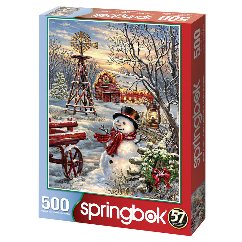 Winter Windmill 500 Pc Jigsaw Puzzle Main Image