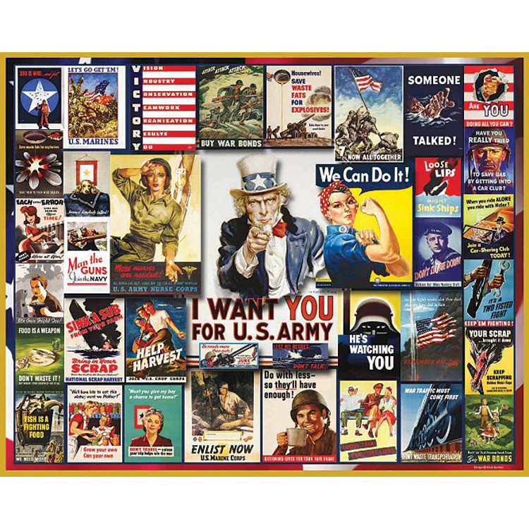 WWII Poster 1000 PC Puzzle Main Image