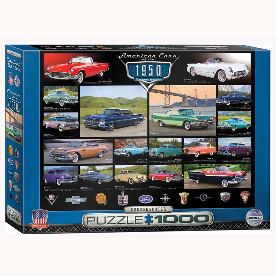American Cars of the 1950s 1,000 Piece Puzzle Main Image