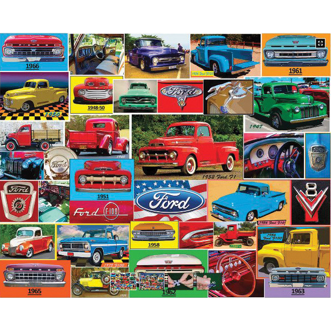Classic Ford Pickups 1000 piece Jigsaw Puzzle Main Image