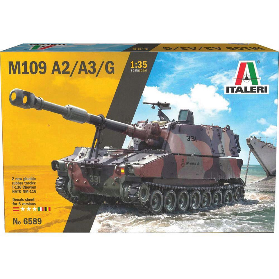 M109 A2-A3-G Howitzer 1/325 Kit Italeri (6589) Main Image
