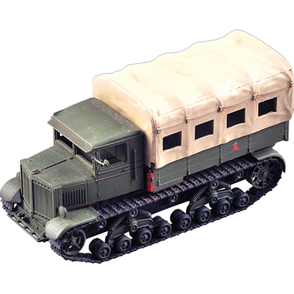 Voroshilovets Tractor with Tarp 1/72 Display Model Main Image