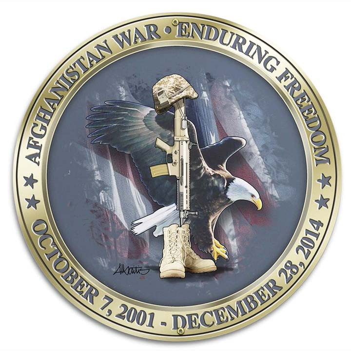 Afghanistan Round Metal Sign Main Image