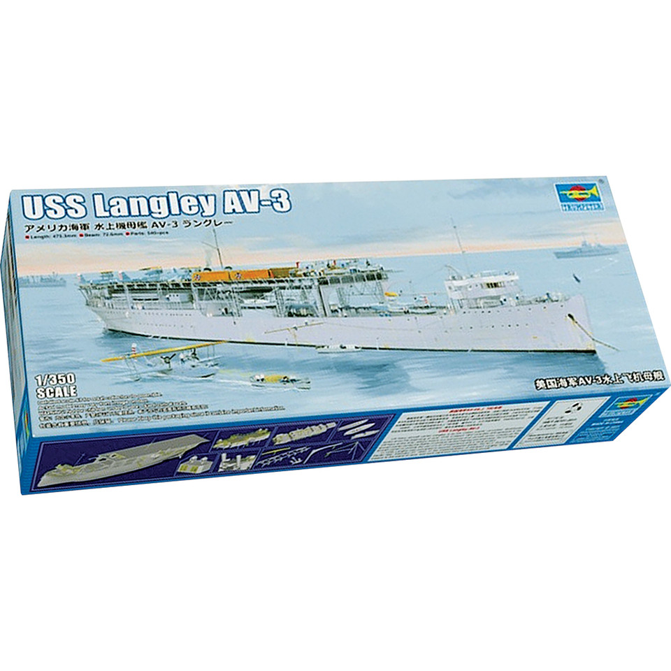 USS Langley AV3 Aircraft Carrier 1/350 Kit Main Image