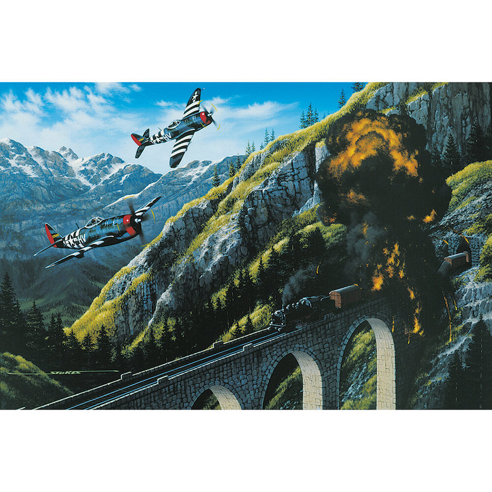 Bridge Busting Jugs - Stan Stokes Art Print Main Image