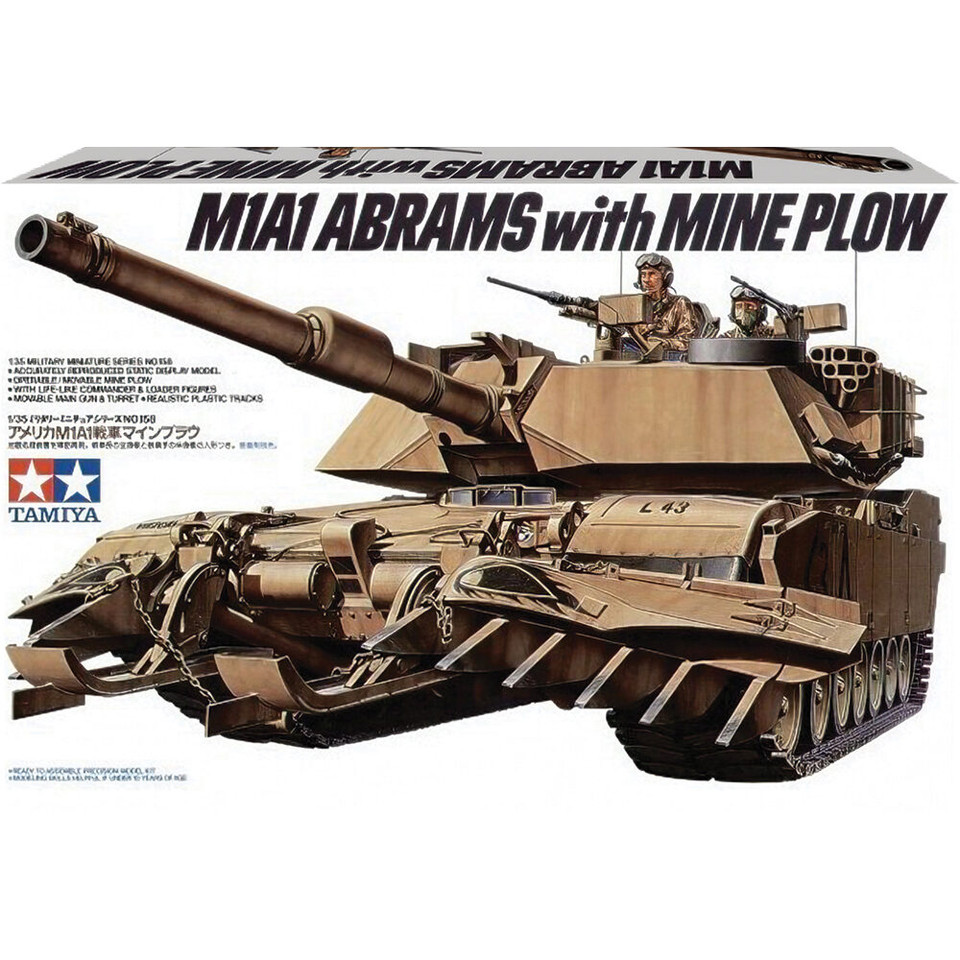 M1A1 Abrams w/ Mine Plow 1/35 Kit Main Image