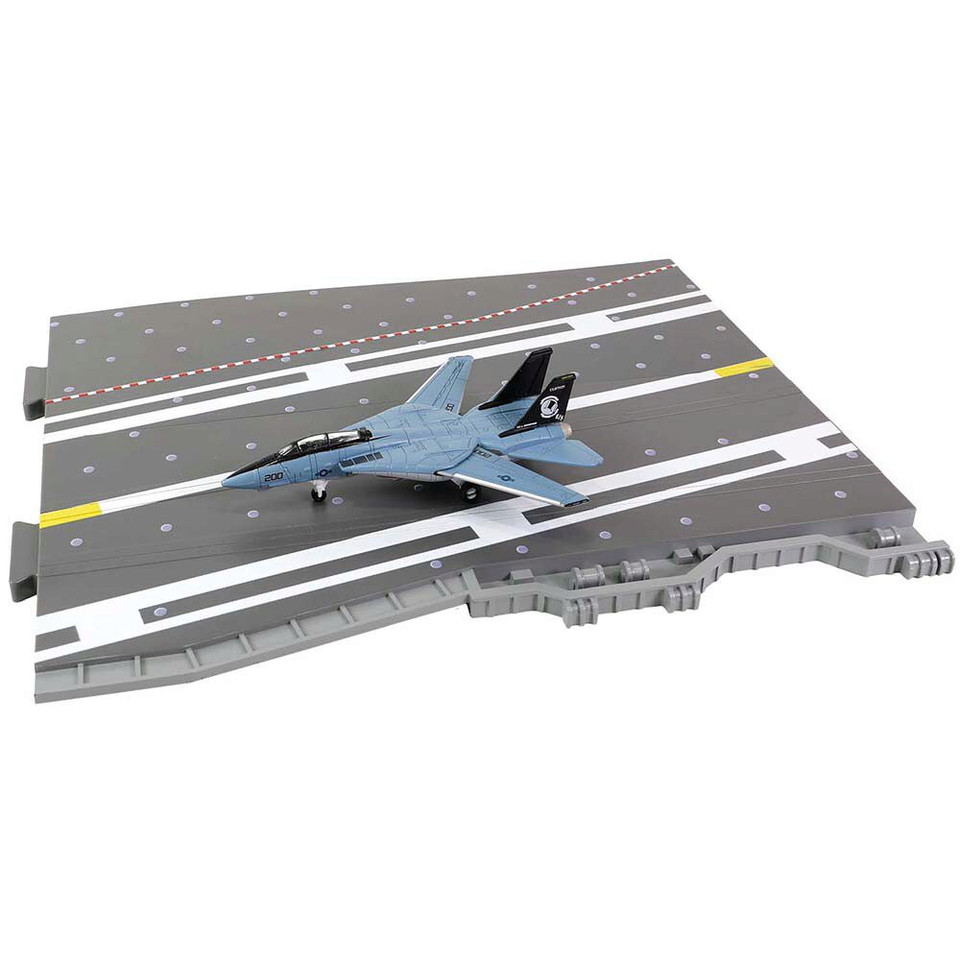 USS Enterprise Deck Section  w/F-14 Tomcat "Tophatters" 1/20 Forces of Valor  - WJ-831106 Section F Main Image