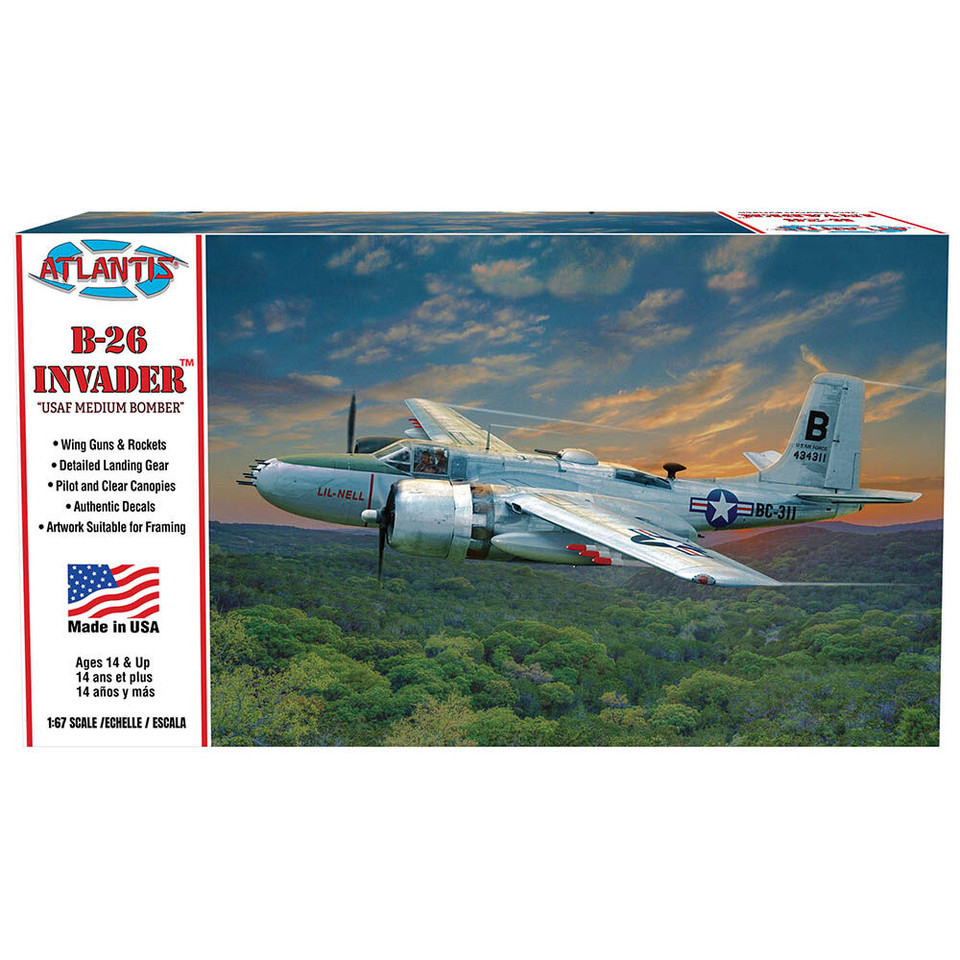 B-26 Bomber 1/67 Kit Atlantis (M6818) Main Image