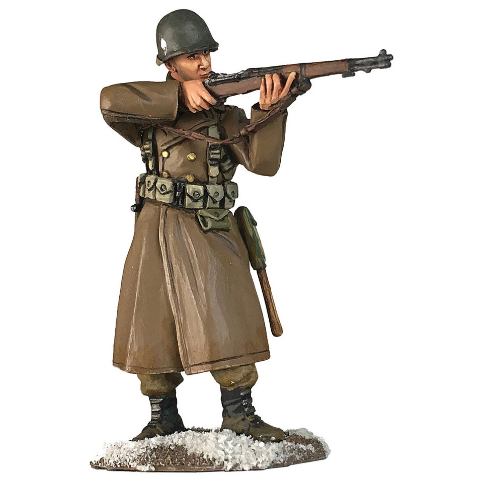 101st Airborne - Firing M1 Garand in Great Coat 1/30 Figure Main Image