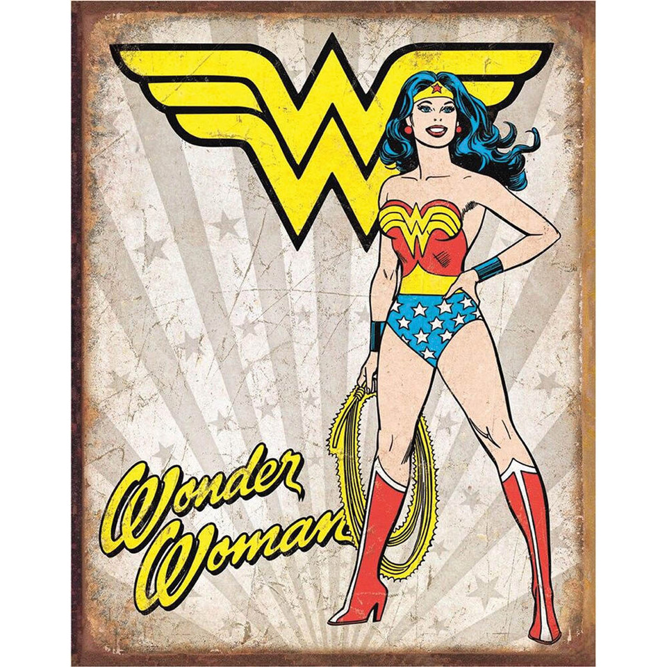 Wonder Woman Heroic Metal Sign  2085 Main Image