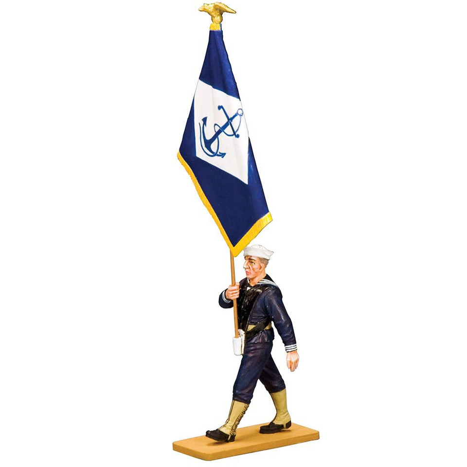 U.S. Navy Infantry Battalion Flagbearer 1/30 Figure King & Country USN033 Main Image
