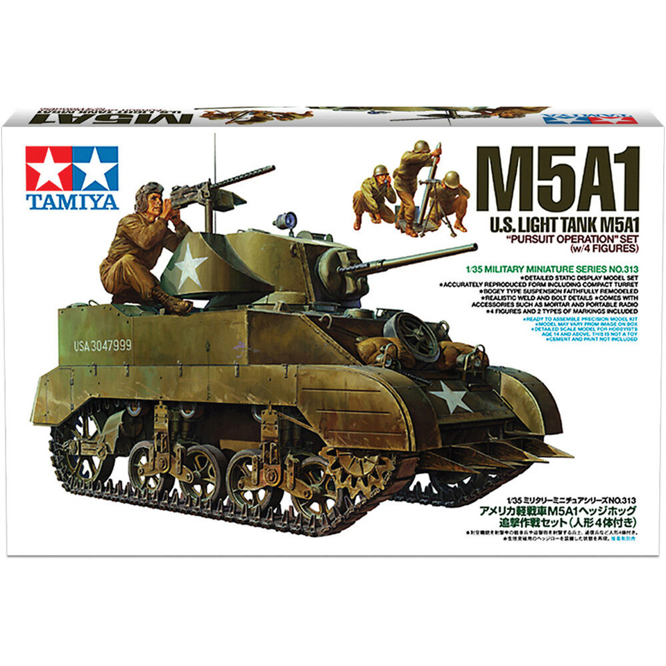 M5A1 Stuart w/Figures 1/35 Kit Main Image