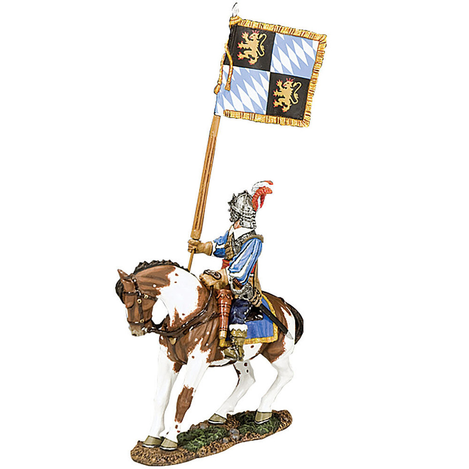 English Civil War Royalist on Horseback Flagbearer Main Image