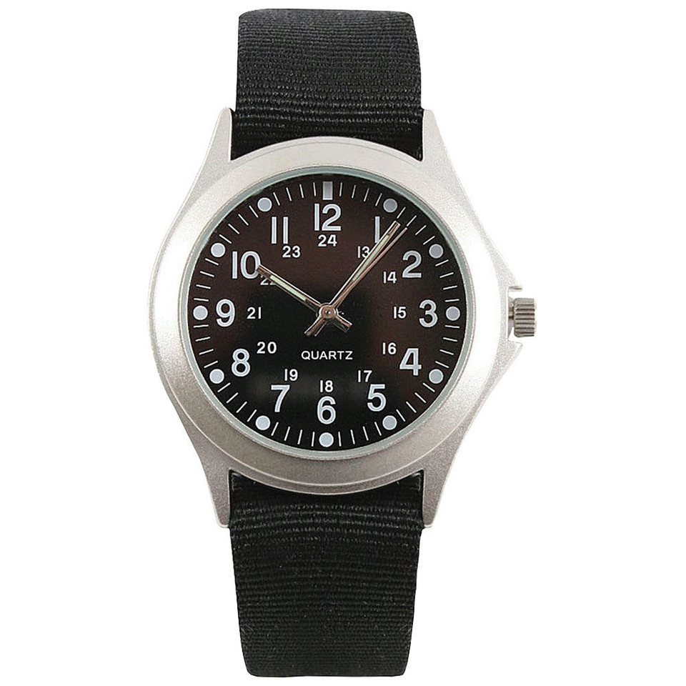 Nylon-Strap Military Watch - Black Main Image