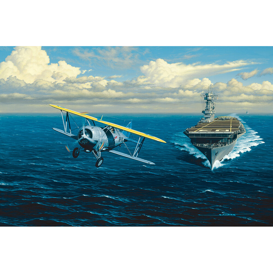 The Navy's Last Biplane - Stan Stokes Art Print Main Image