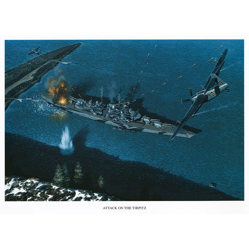 Attack On the Tirpitz - Stan Stokes Art Print Main Image