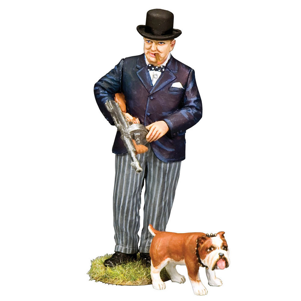 Winston S. Churchill and Bulldog 1:30 Figures King and Country (DD371) Main Image