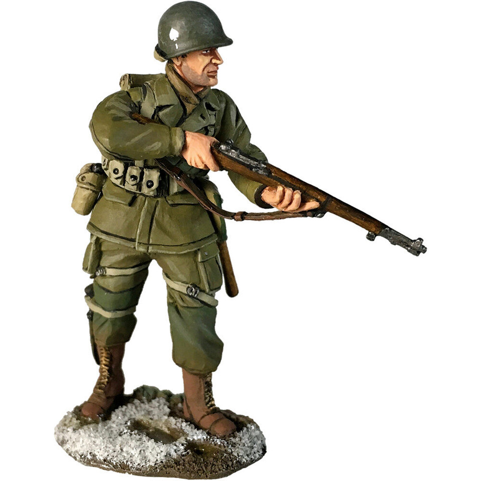 U.S. 101st Airborne Advancing w/Caution 1/30 Figure-Winter William Britain (25064) Main Image
