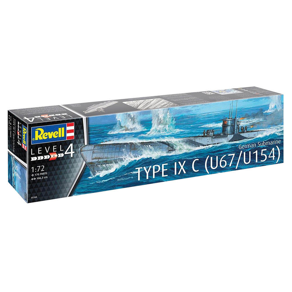 German Submarine Type IX C U67/U154 1/72 Kit Main Image