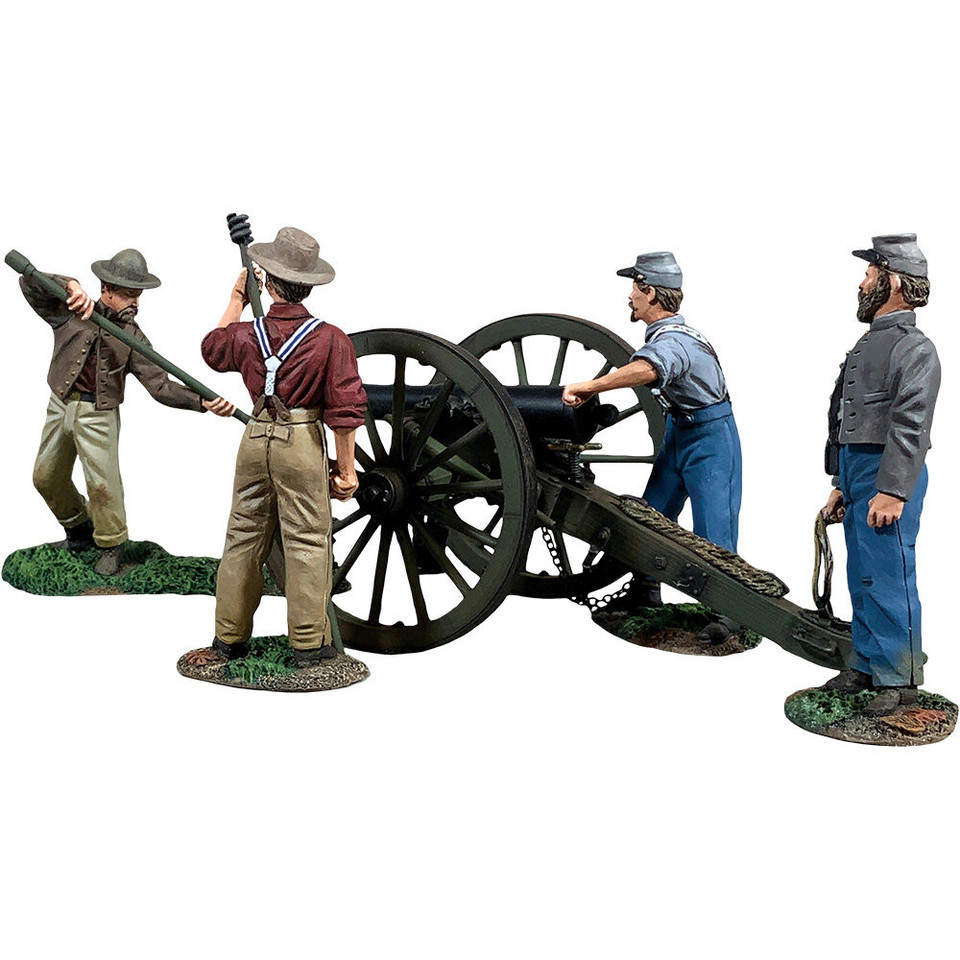 Confederate Artillery with 6 Pound Howitzer 1/30 Figure Set William Britain (31419) Main Image