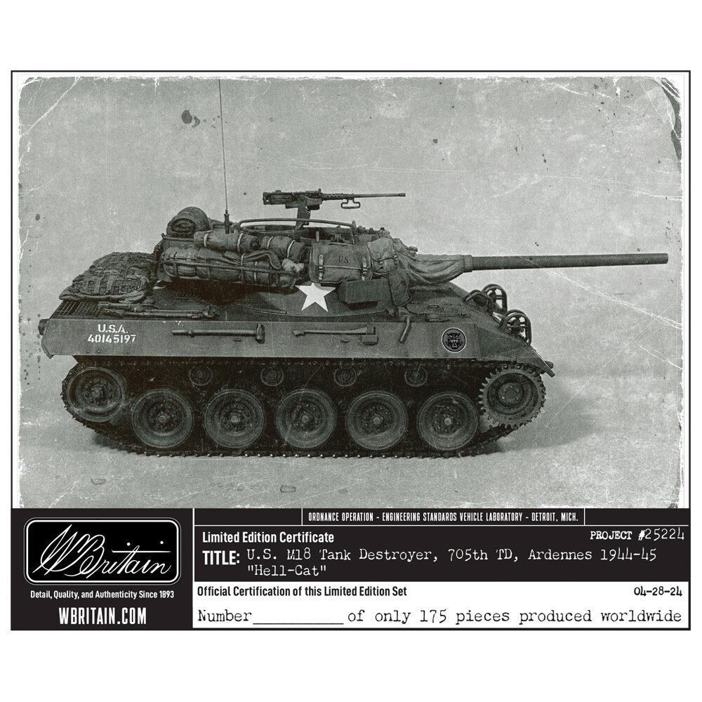 M18 Hell-Cat Tank Destroyer 1/30 Model WILLIAM BRITAIN (25224