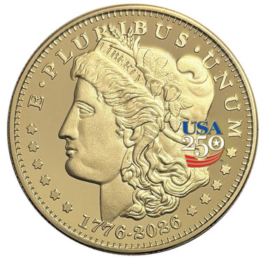 MORGAN DOLLAR GOLDEN TRIBUTE 1 OZ COIN -250TH ANNIVERSARY