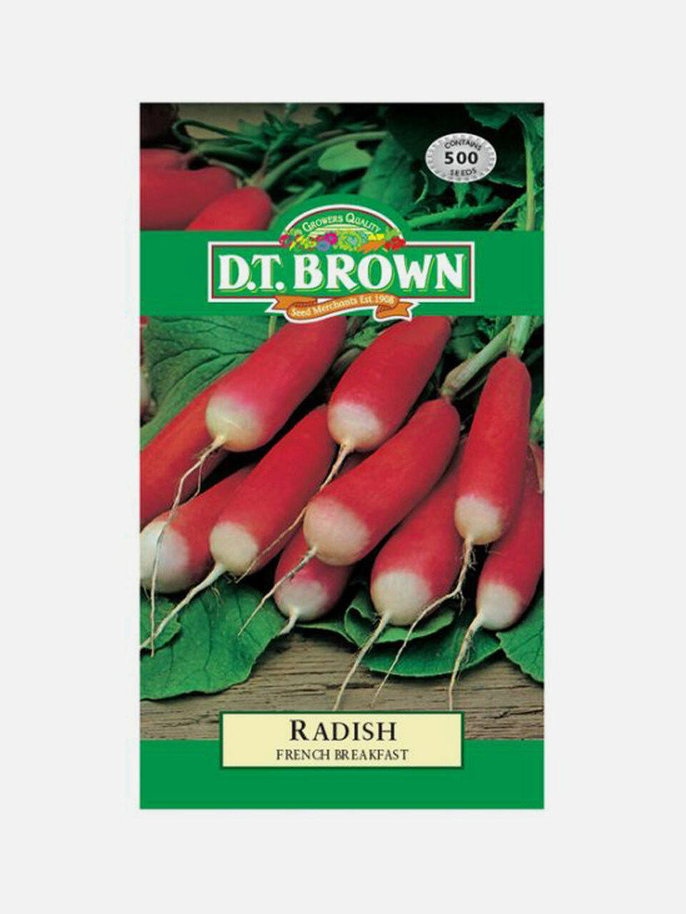 DT Brown Seeds French Breakfast Radish - Vegetable Seeds