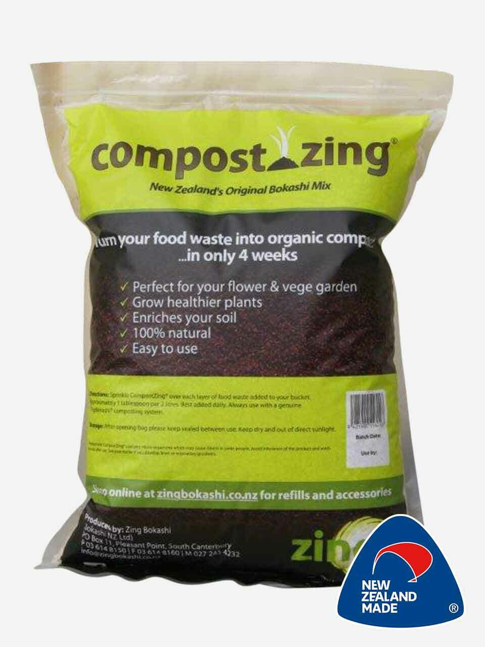 ZingBokashi Bokashi Compost Zing 1kg bag
