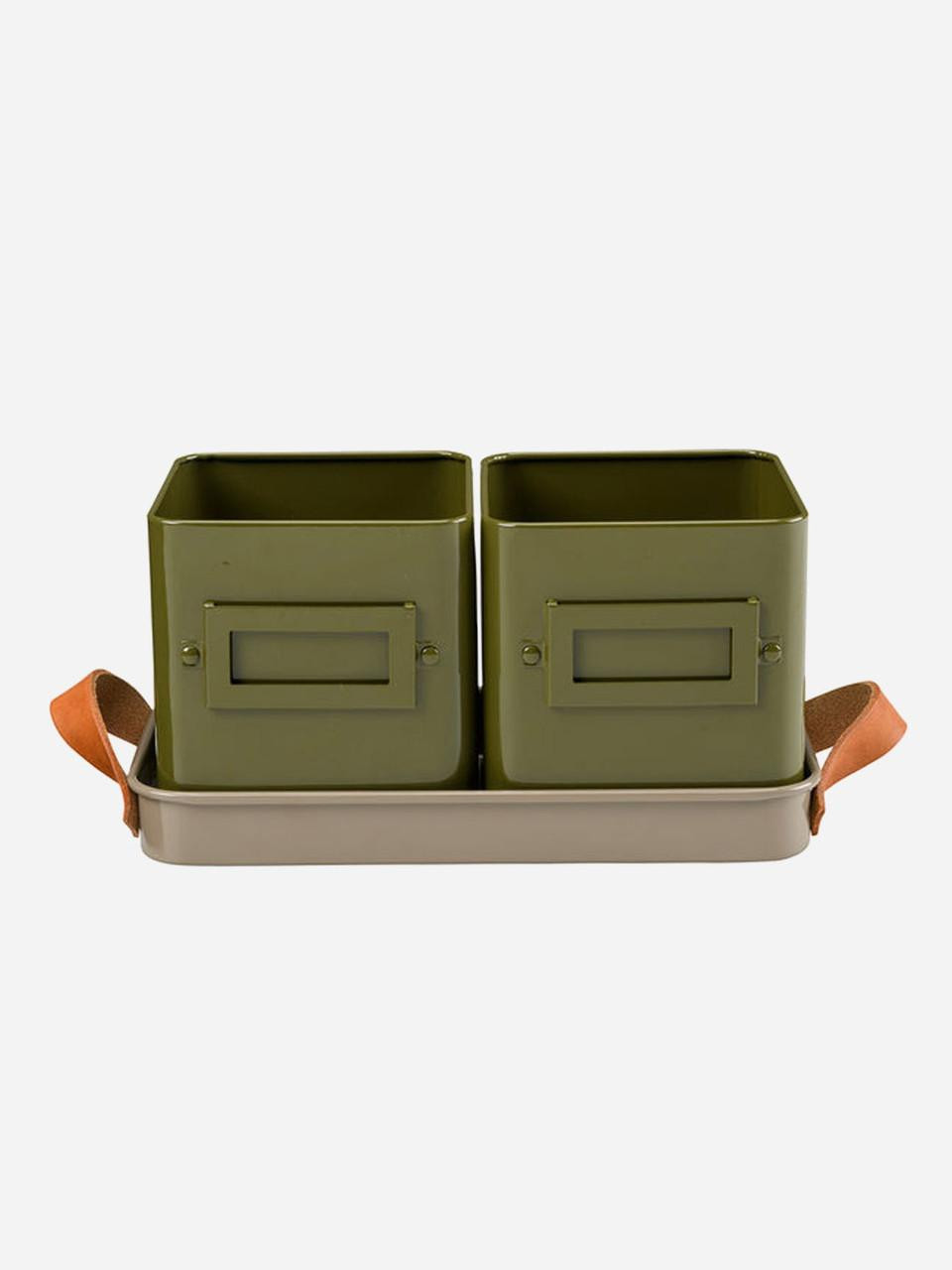 Burgon and Ball Herb Pots - Olive  Burgon and Ball Herb Pots - Olive