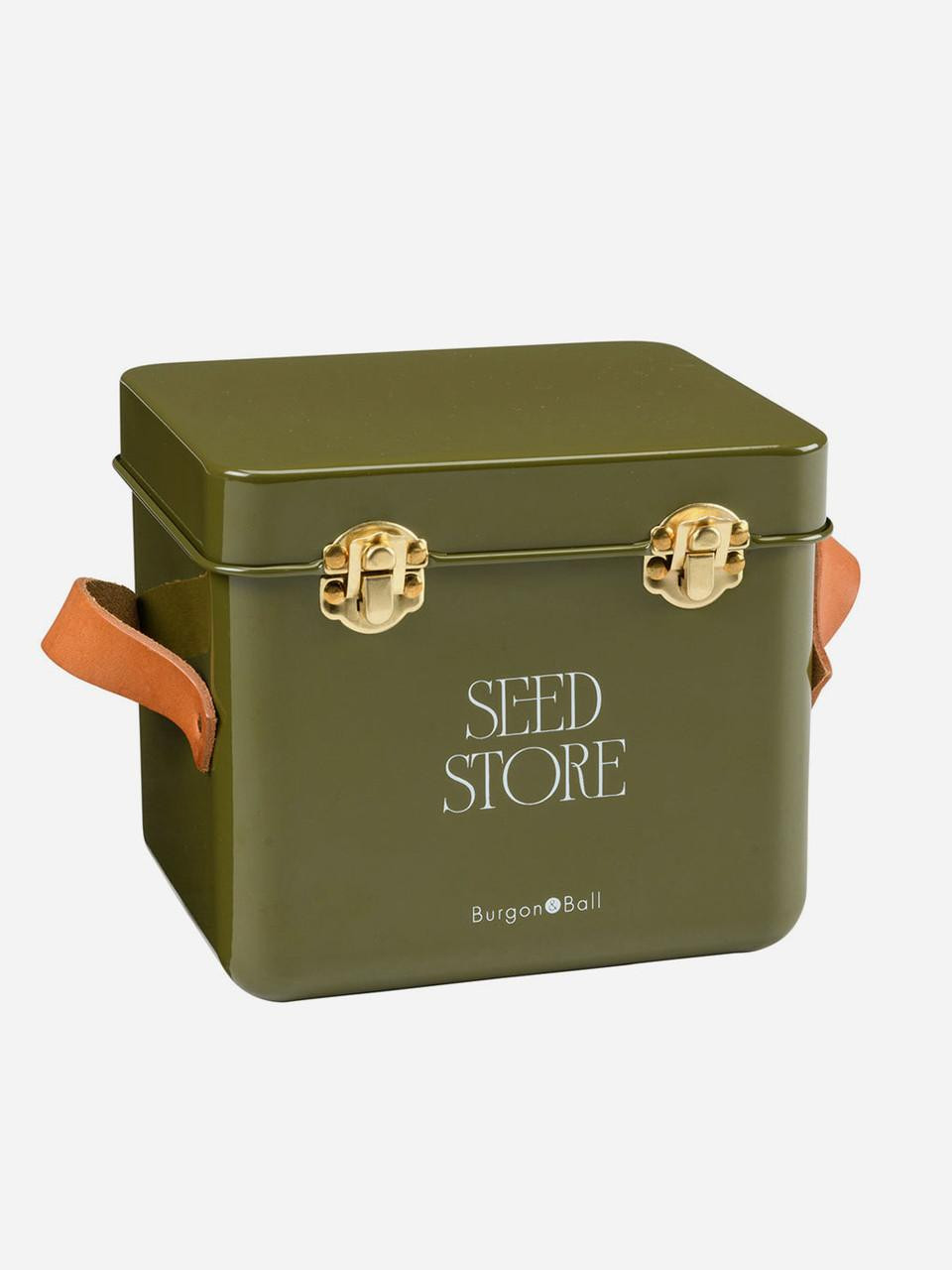 Burgon and Ball Mini Seed Storage Tin - Olive 