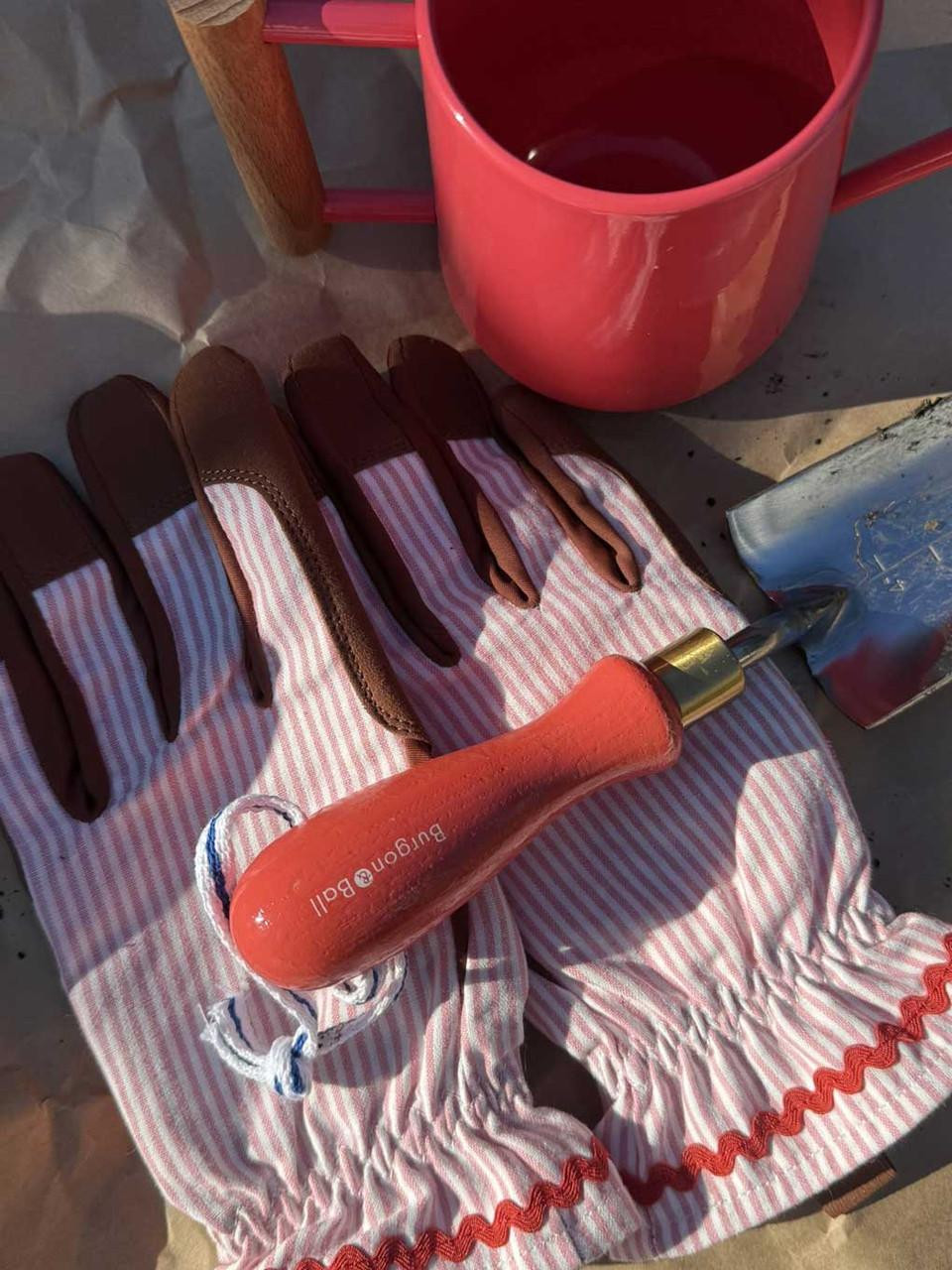 Burgon and Ball Womens Gardening Gloves - Blush Stripe  Burgon and Ball Womens Gardening Gloves - Blush Stripe