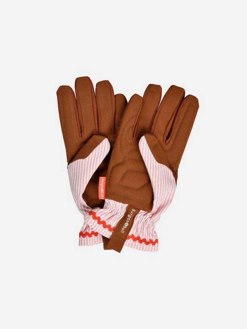 Burgon and Ball Womens Gardening Gloves - Blush Stripe  Burgon and Ball Womens Gardening Gloves - Blush Stripe